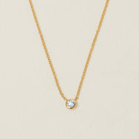 18ct Yellow Gold .18ct Diamond Natalia Pendant - Necklace - Walker & Hall