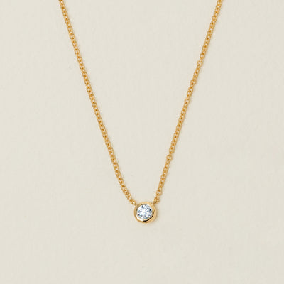 18ct Yellow Gold .18ct Diamond Natalia Pendant - Necklace - Walker & Hall