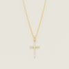 9ct Yellow Gold Diamond Cross Pendant - Necklace - Walker & Hall