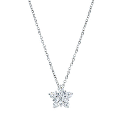 18ct White Gold .50ct Diamond Electra Star Pendant-Necklace-Walker & Hall