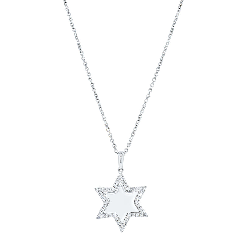 18ct White Gold .25ct Diamond Selena Necklace-Necklace-Walker & Hall
