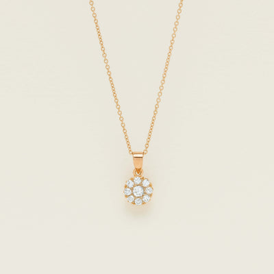Deja Vu 16ct Rose Gold .56ct Diamond Pendant - Necklace - Walker & Hall