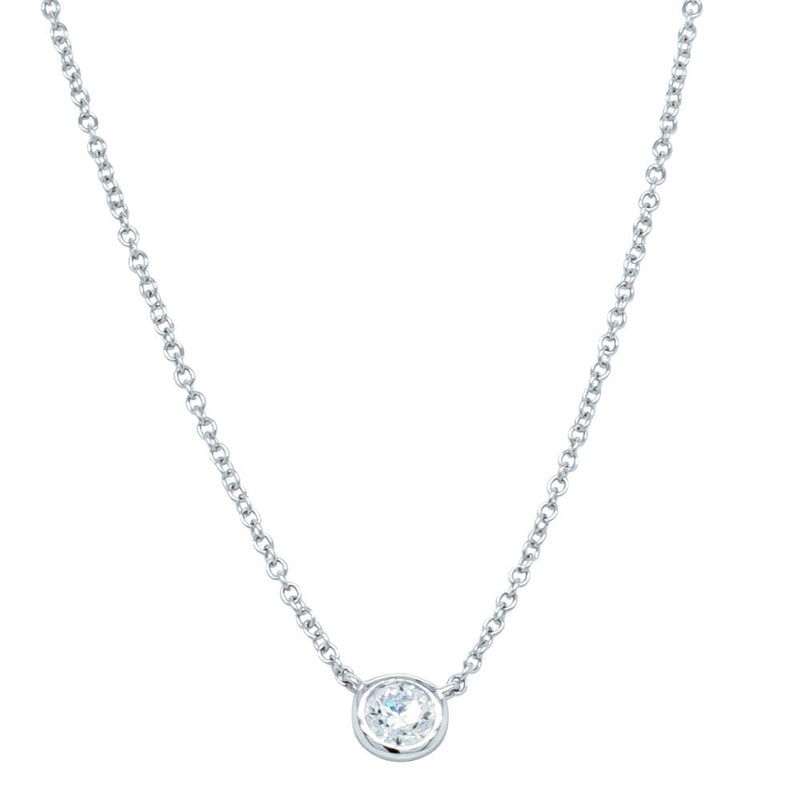 18ct White Gold .31ct Diamond Natalia Pendant-Necklace-Walker & Hall