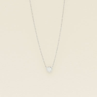 18ct White Gold .30ct G-H SI Diamond Natalia Pendant - Necklace - Walker & Hall
