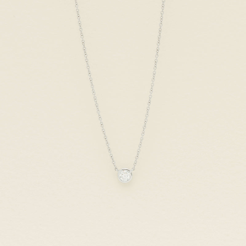 18ct White Gold .30ct G-H SI Diamond Natalia Pendant - Necklace - Walker & Hall