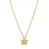 9ct Yellow Gold Diamond Flower Pendant-Necklace-Walker & Hall