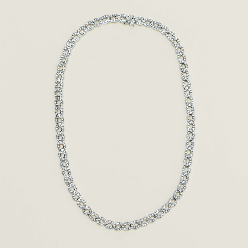 Deja Vu 18ct White Gold 5.00ct Diamond Link Necklace - Necklace - Walker & Hall