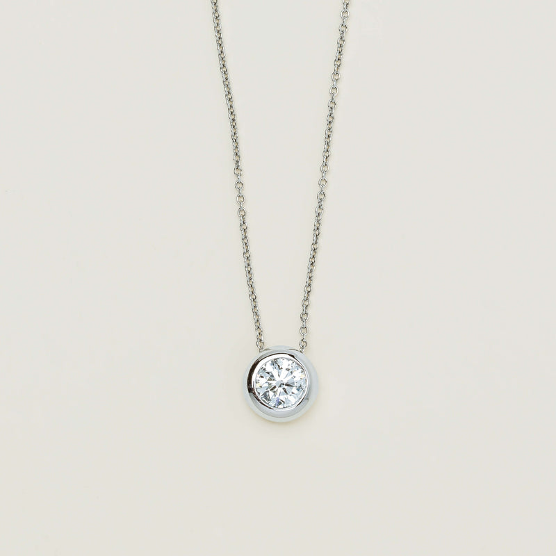 18ct White Gold 1.00ct Diamond Natalia Pendant - Necklace - Walker & Hall