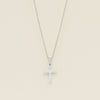 18ct White Gold .35ct Diamond Cross Pendant