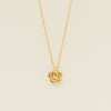 18ct Yellow Gold Diamond Albertine Rose Pendant