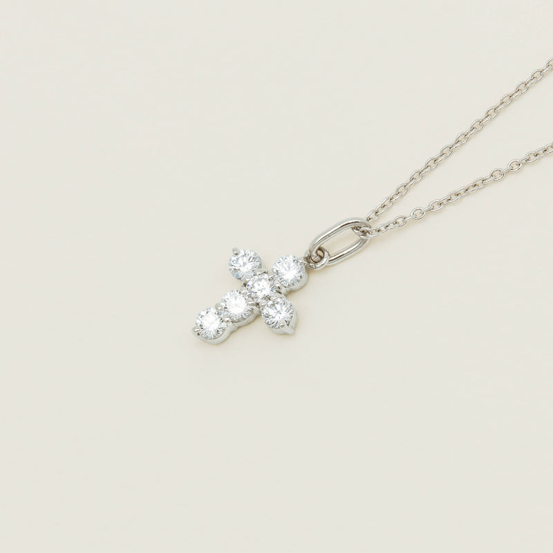 Deja Vu Platinum .60ct Diamond Cross Pendant