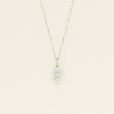 Deja Vu Platinum .60ct Diamond Cross Pendant