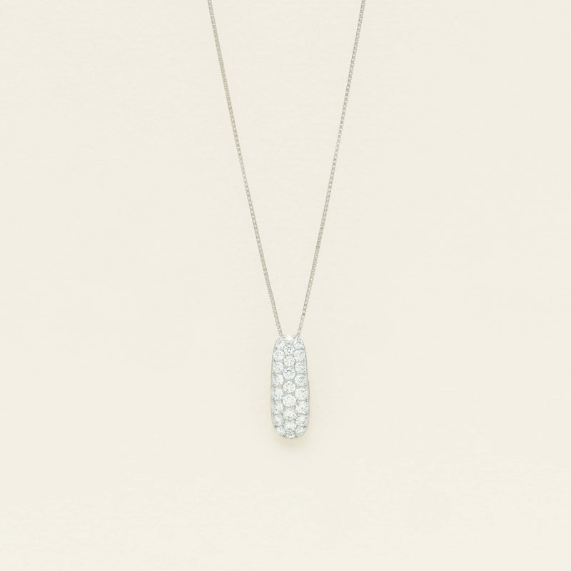 Deja Vu Platinum 1.00ct Diamond Pave Pendant