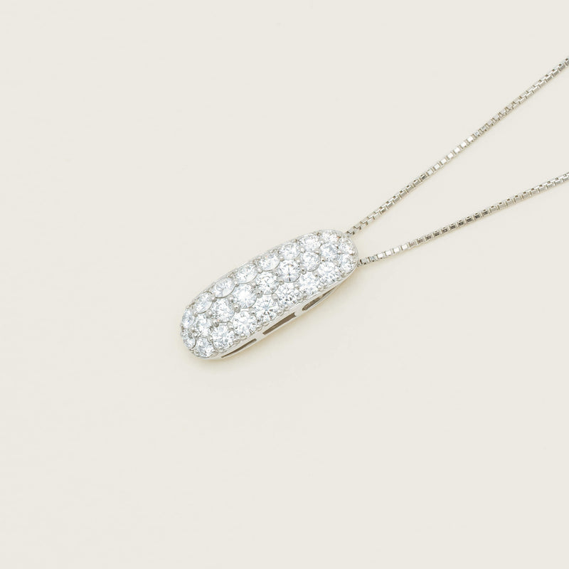 Deja Vu Platinum 1.00ct Diamond Pave Pendant