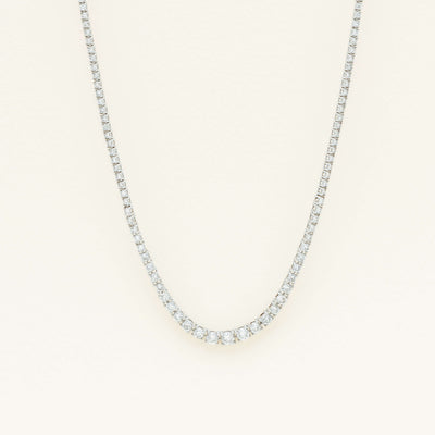 Deja Vu Platinum 7.00ct Diamond Graduated Necklace