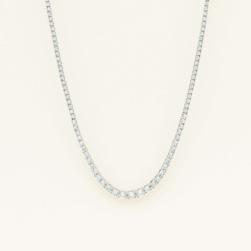 Deja Vu Platinum 7.00ct Diamond Graduated Necklace