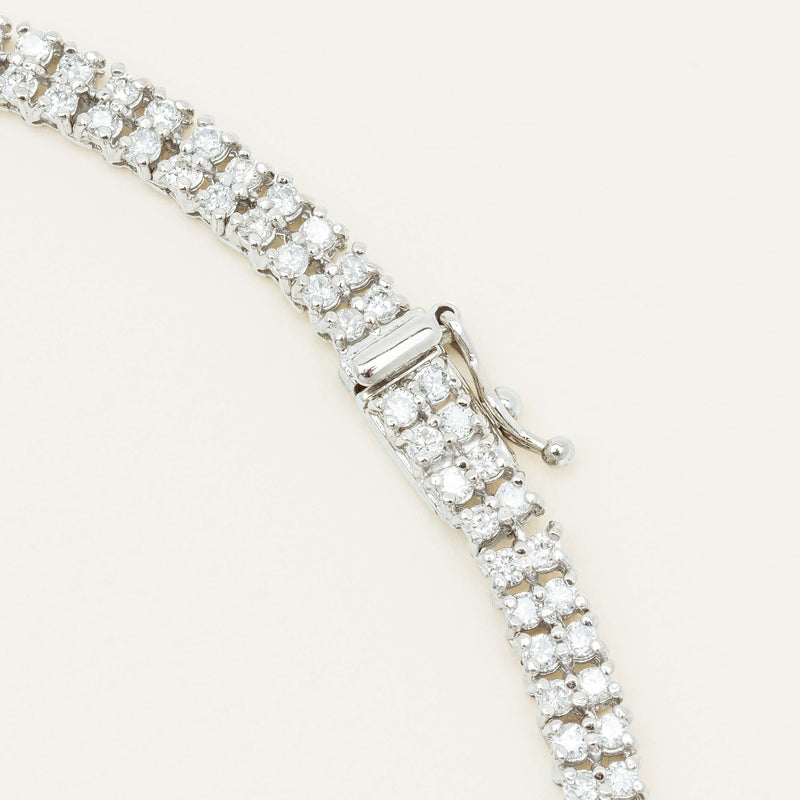 Deja Vu Platinum 10.00ct Diamond Graduated Necklace