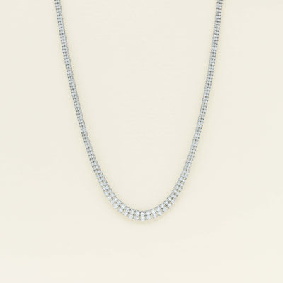 Deja Vu Platinum 10.00ct Diamond Graduated Necklace