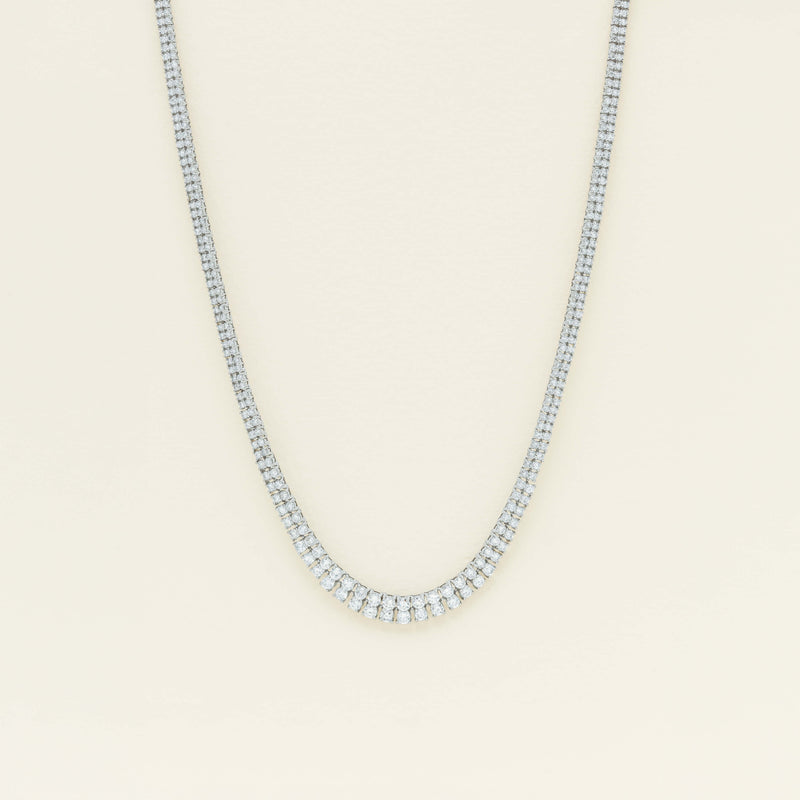 Deja Vu Platinum 10.00ct Diamond Graduated Necklace