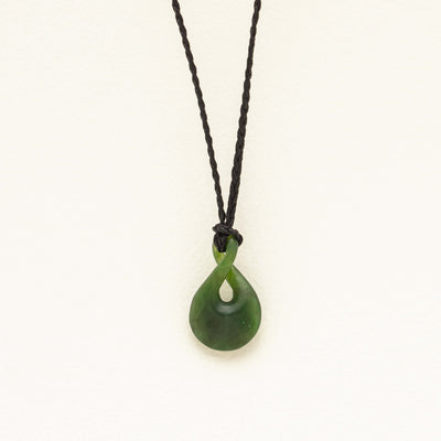 NZ Greenstone Twist Pendant - Necklace - Walker & Hall