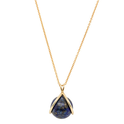 9ct Yellow Gold Lapis - Of Body Mindfulness Pendant-Necklace-Walker & Hall