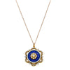 Vintage 15ct Yellow Gold Enamel & Seed Pearl Pendant-Necklace-Walker & Hall