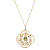 Vintage 15ct Yellow Gold Peridot & Pearl Pendant-Necklace-Walker & Hall