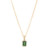 18ct Yellow Gold 1.76ct Green Tourmaline & Diamond Romanov Pendant-Necklace-Walker & Hall