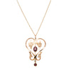 Vintage 9ct Rose Gold Garnet & Seed Pearl Pendant-Necklace-Walker & Hall