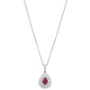 18ct White Gold .65ct Ruby & Diamond Pendant-Necklace-Walker & Hall