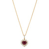 18ct Yellow Gold 2.02ct Ruby & Diamond Heart Belle Pendant-Necklace-Walker & Hall