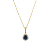 18ct Yellow Gold 1.01ct Sapphire & Diamond Mini Sierra Pendant-Necklace-Walker & Hall