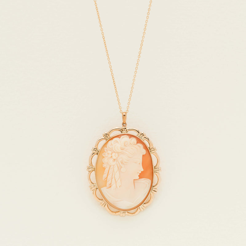 Deja Vu 9ct Rose Gold Decorative Cameo Pendant - Necklace - Walker & Hall
