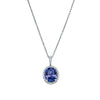 18ct White Gold 2.65ct Tanzanite & Diamond Sierra Pendant-Necklace-Walker & Hall