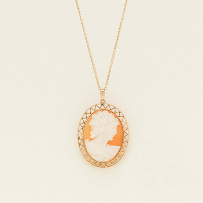 Deja Vu 9ct Rose Gold Cameo Pendant - Necklace - Walker & Hall