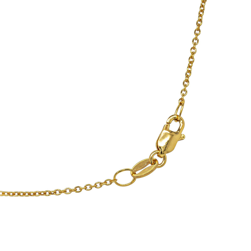 9ct Yellow Gold Peridot Rubover Set Pendant - Necklace - Walker & Hall