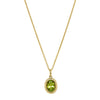 9ct Yellow Gold Peridot Rubover Set Pendant - Necklace - Walker & Hall