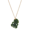 Vintage 9ct Rose Gold Tiki Greenstone Pendant - Necklace - Walker & Hall