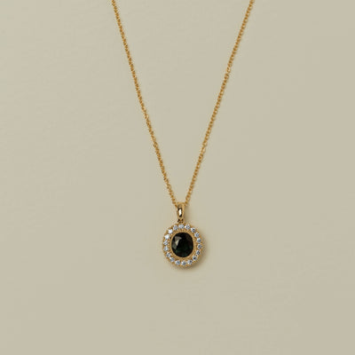 18ct Yellow Gold 1.13ct Green Tourmaline Daisy Pendant - Necklace - Walker & Hall