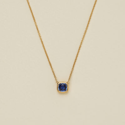 18ct Yellow Gold 1.29ct Sapphire Natalia Pendant - Necklace - Walker & Hall