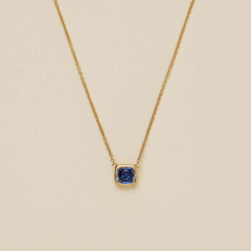 18ct Yellow Gold 1.29ct Sapphire Natalia Pendant - Necklace - Walker & Hall
