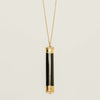 Vintage 9ct Yellow Gold Double-Capped Greenstone Pendant - Necklace - Walker & Hall