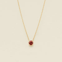 18ct Pink Tourmaline Mini Octavia Pendant with Chain - Necklace - Walker & Hall