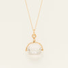 Deja Vu 9ct Rose Gold Rose Quartz Spinner Pendant - Necklace - Walker & Hall