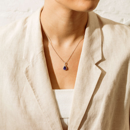 18ct White Gold 2.07ct Tanzanite Diamond Sierra Pendant