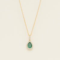 18ct Yellow Gold 1.10ct Emerald Diamond Sierra Pendant - Necklace - Walker & Hall