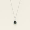 18ct White Gold 2.73ct Green Sapphire Sierra Pendant - Necklace - Walker & Hall