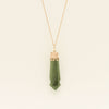 Vintage 9ct Rose Gold Greenstone Ornate Pendant