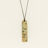 NZ Greenstone Flower Roimata Pendant on Black Cord - Necklace - Walker & Hall