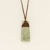 NZ Greenstone 59.7mm Toki Pendant on Brown Cord - Necklace - Walker & Hall